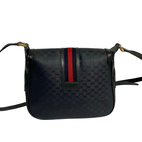 Gucci Shoulder Bag Strap Leather Navy - Picture 2 of 8